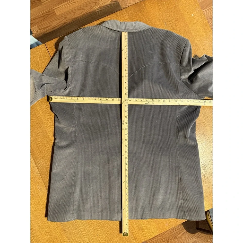 Vintage PIONEER‎ WEAR Corduroy Blazer 48L Rancher Jacket Gray Suede Elbow Patch